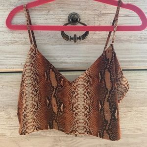 snake skin crop top